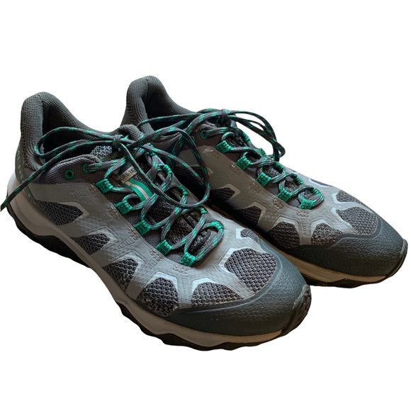 MERRELL Fiery Gore Tex Trail Running Shoes / Sneakers in Gray & Green 8 - Picture 2 of 13